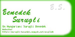 benedek surugli business card
